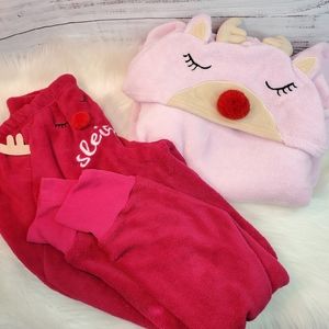 Reindeer Hooded Pajamas 2 pcs